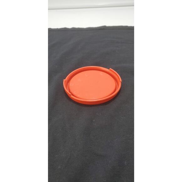 Tupperware VINTAGE Modular Mate, Round 15 oz sheer w/Orange Lid 1606 - Picture 4 of 5